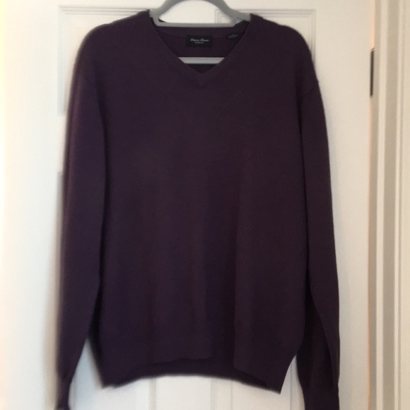 Mens Linea Rosso Purple wool sweater - Picture 1 of 4